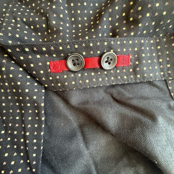 Neimus Marcus Mens Black shirt 2X Gold  & Brown Shapes Short Sleeve Silk Blend - Picture 6 of 10